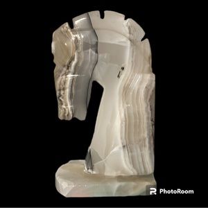 🎈HOST PICK🎈| VINTAGE | Onyx Marble | Trojan Horse Head Sculpture